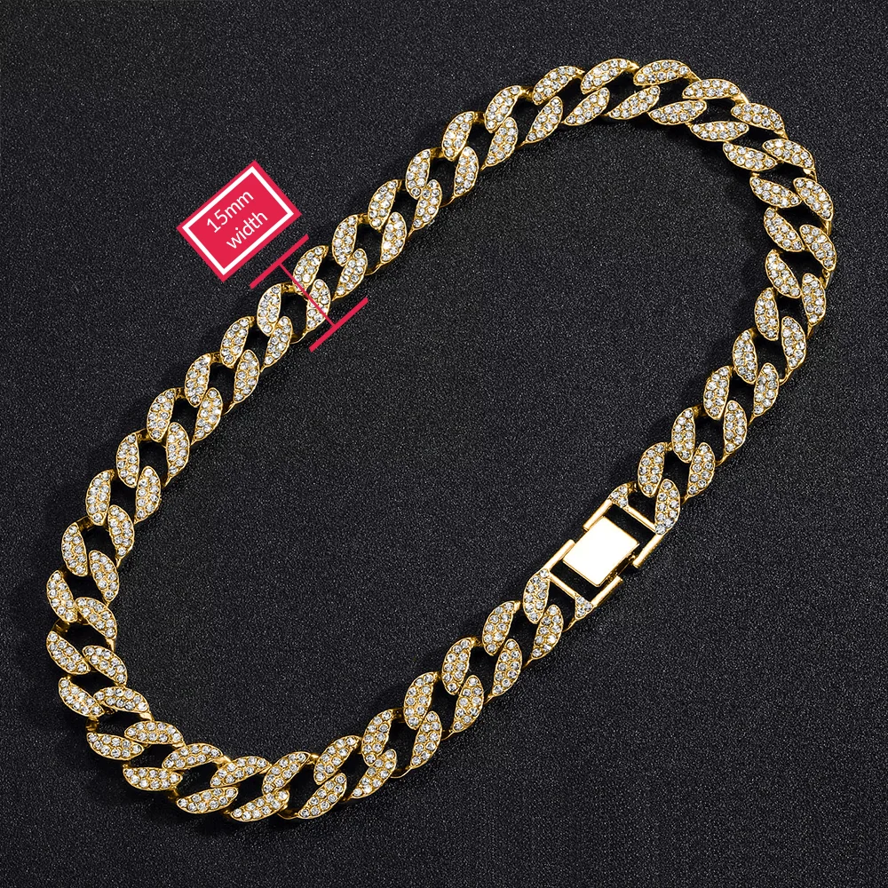Miami Cuban Link Necklace (15mm, Gold)