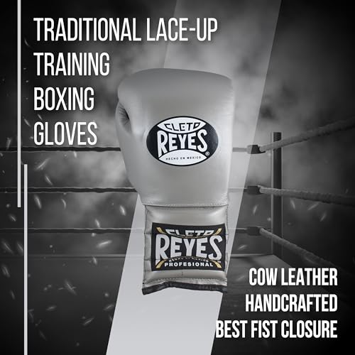 CLETO REYES Traditional Professional Boxing Gloves with Laces for Training, Sparring and Heavy Punching Bags for Men and Women, MMA, Kickboxing