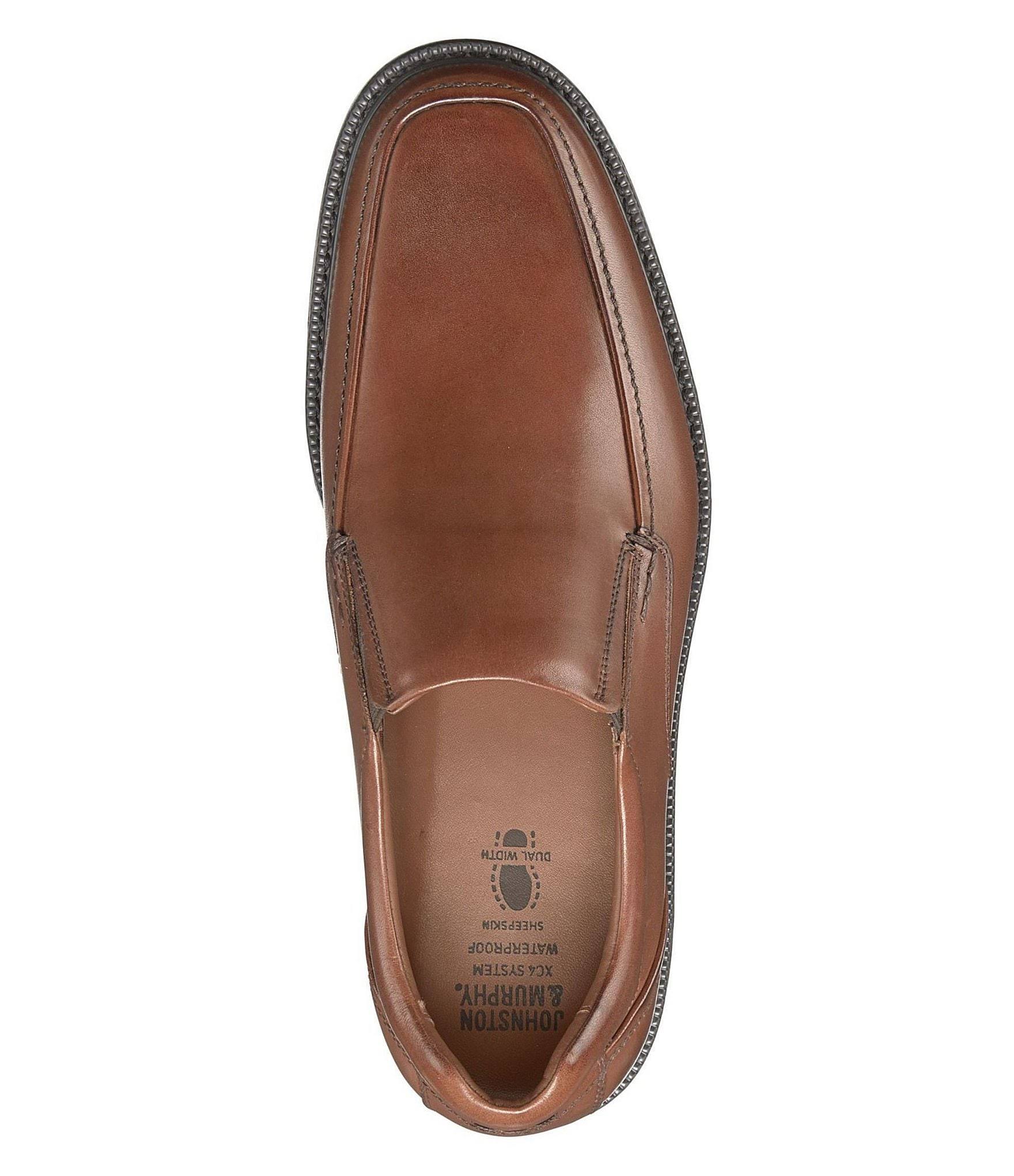 Johnston u0026 Murphy Men&s Stanton Moc Venetian, Black Waterproof Calfskin Size: 12 M