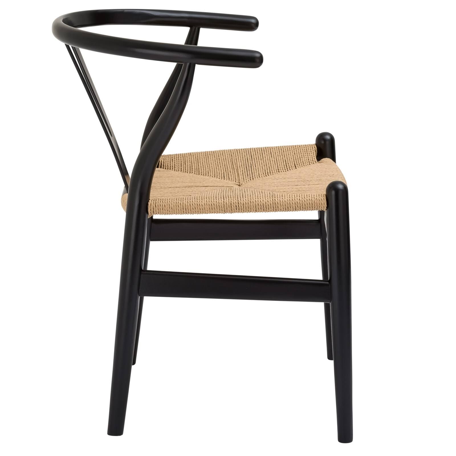 Poly and Bark Weave Chairs (Set of 2) (Black)