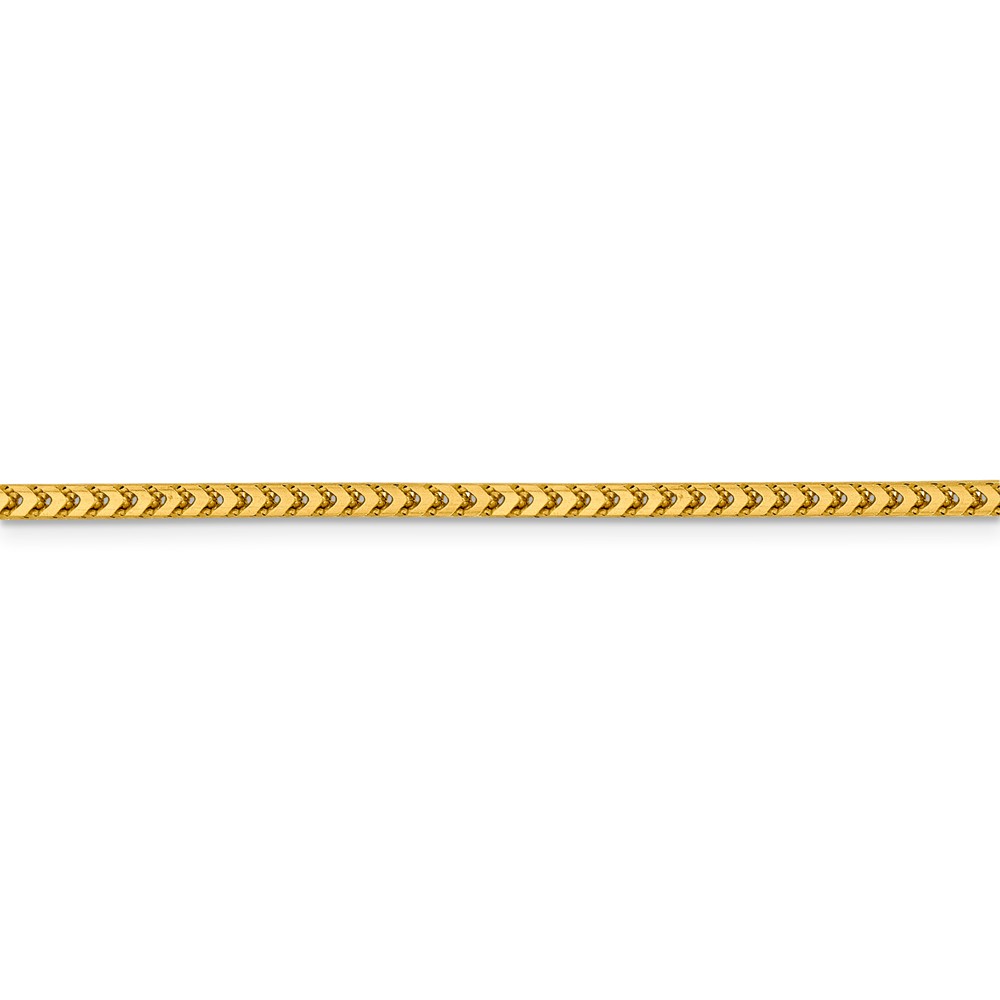 Leslie's Real 14kt Yellow Gold 2.4mm Franco Chain; 20 inch; Lobster Clasp; for Adults and Teens; for Women and Men