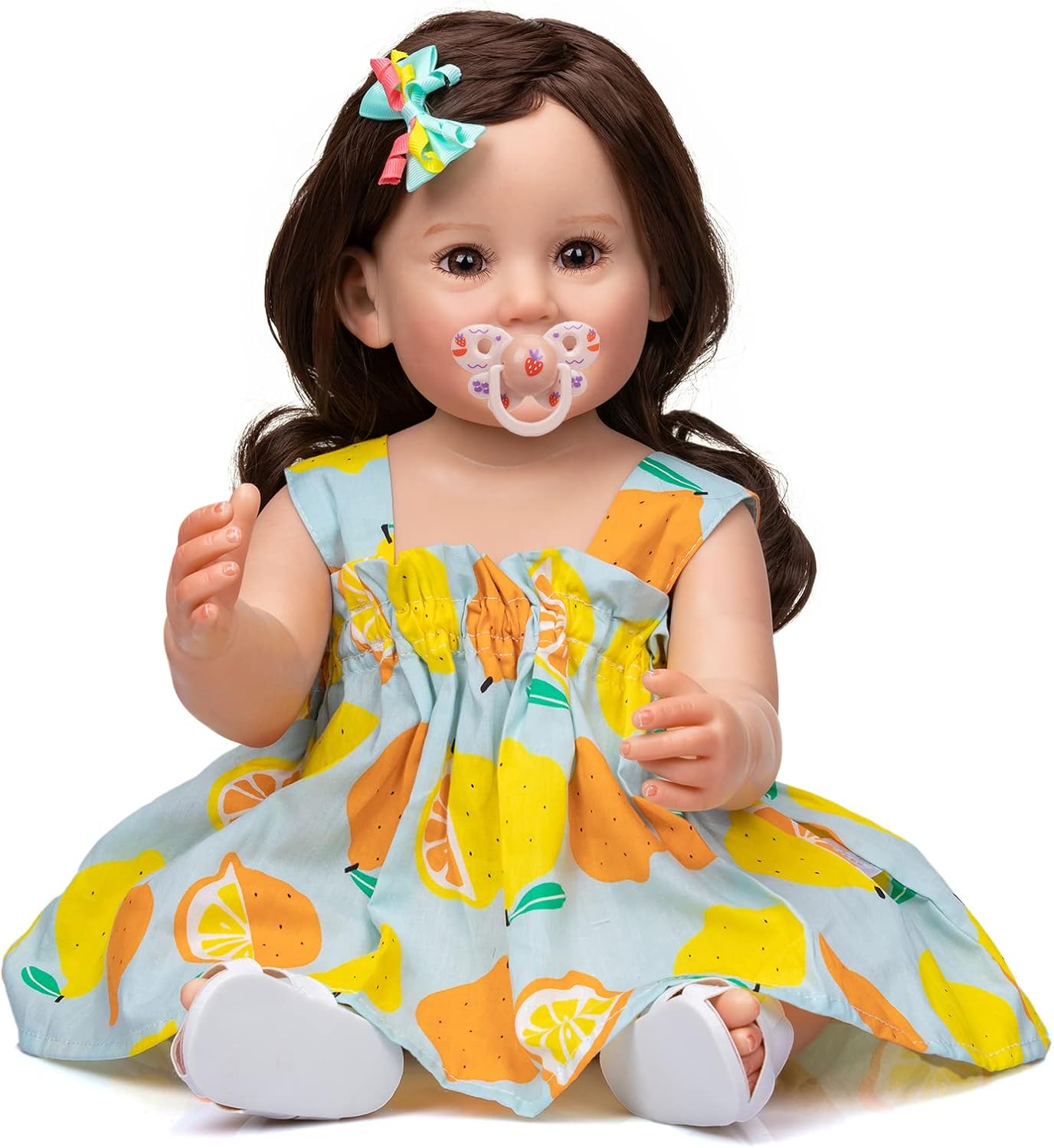 Zero Pam 22 inch Reborn Baby Doll Girl Full Body Silicone Realistic Baby Dolls Smile Girls Anatomically Correct