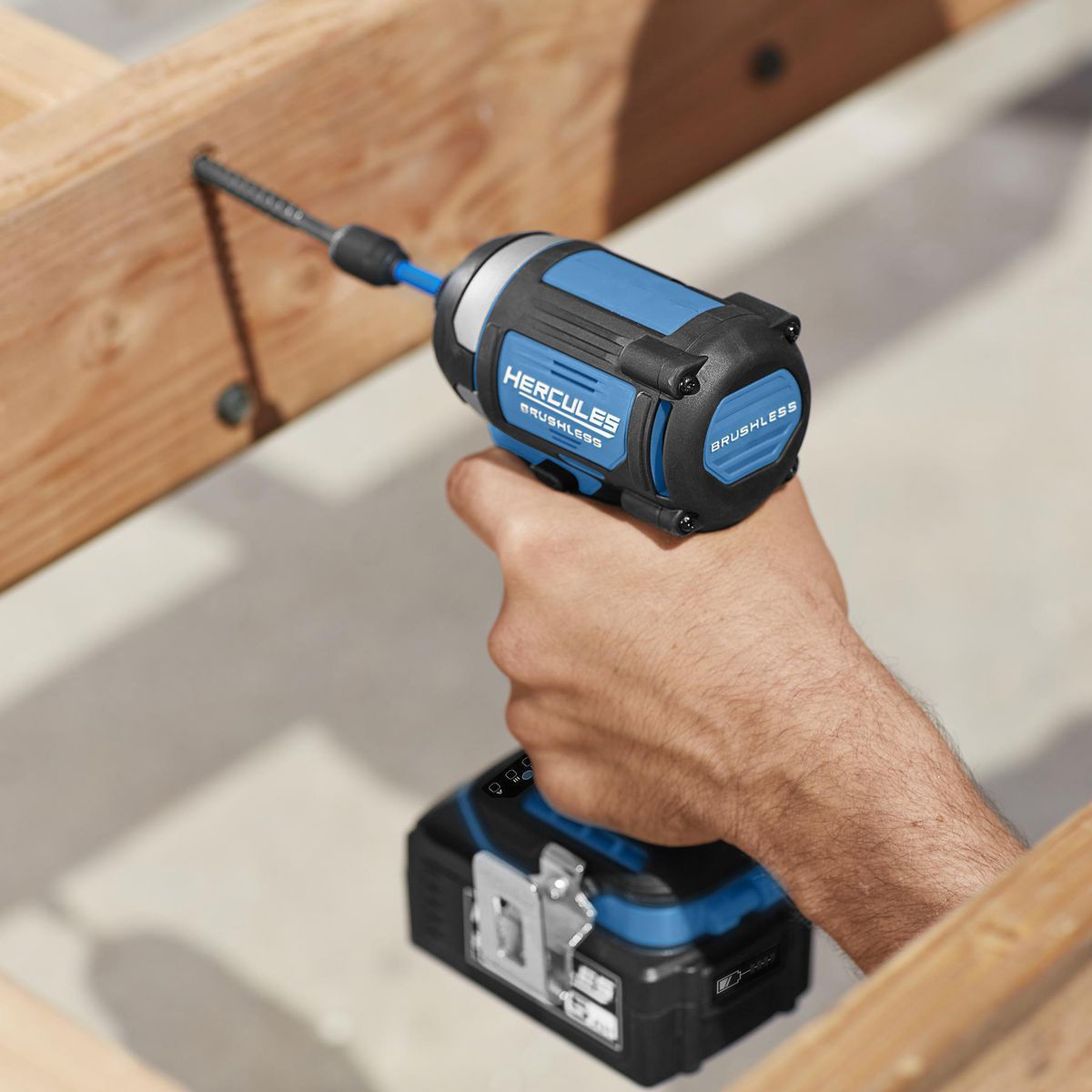 HERCULES 20V Brushless Cordless, 1/4 in. Compact, 3-Speed Impact Driver - Tool Only