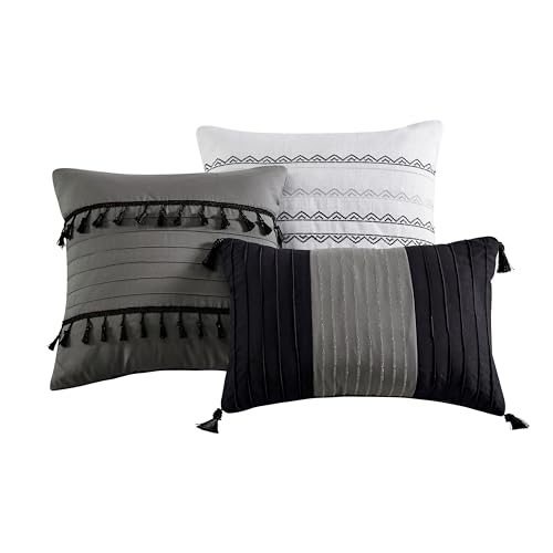 Riverbrook Home 100% Polyester Comforter Set, Queen, Hillcrest - Ivory/Gold, 9 Piece Set