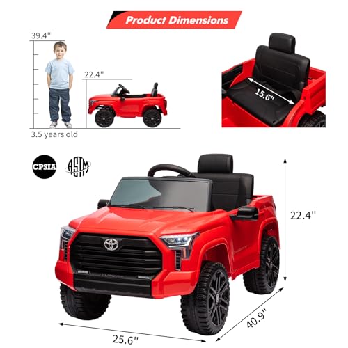 IDEALHOUSE Electric Car for Kids, 12v Ride on Truck Car, Ride-on Toys for Boys/Girls, Off-Road Kids Pickup Car with Remote Control, Spring Suspension