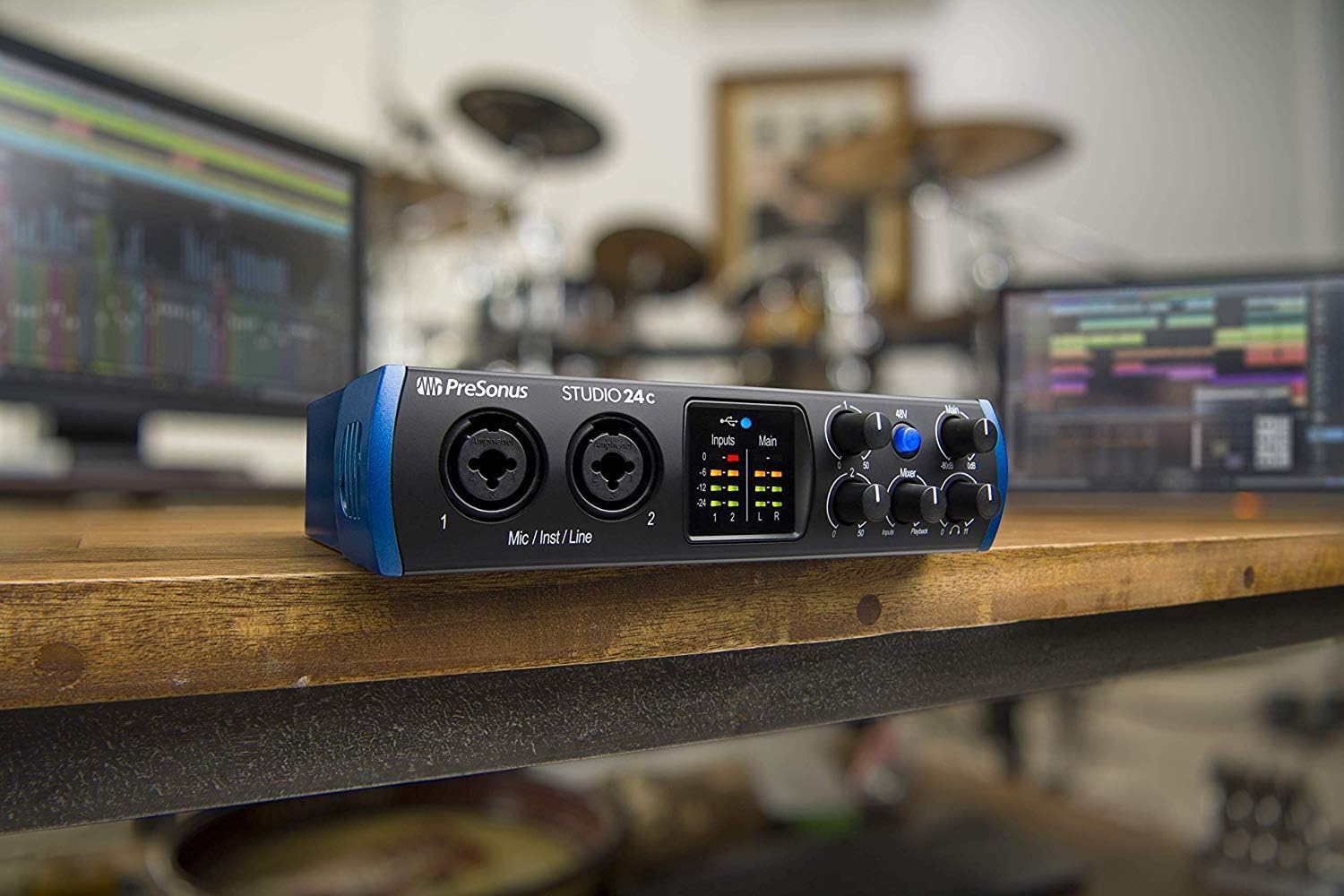 PreSonus Studio 24c 2x2 USB Type-C Audio/MIDI Interface Studio Bundle with Studio One Artist Software Pack
