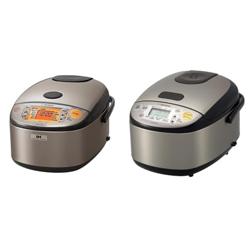 Zojirushi NP-HCC10XH Induction Heating System Rice Cooker and Warmer, 1 L, Stainless Dark Gray