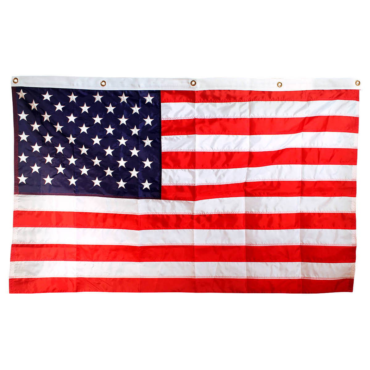 American Flag 10& x 19& Sewn Polyester by Valley Forge Flag - Top Header Only