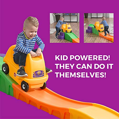 Step2 Up & Down Roller Coaster Toy for Kids, Ride On Push Car, Indoor/Outdoor Playset, Toddlers Ages 2 - 5 years old, Compact Storage