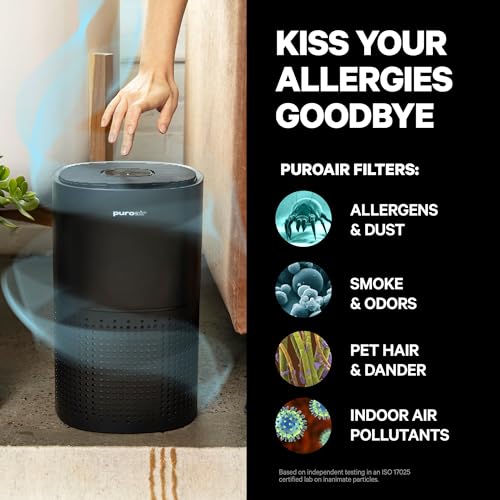 PuroAir 240 HEPA Air Purifiers for Home Large Rooms - Covers Up To 1,000 Sq Ft - Filters Up To 99.9% of Pollutants, Smoke, Pollen, Dust