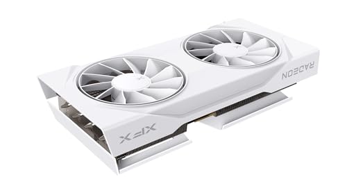XFX Swift AMD Radeon RX 9060 XT OC White Gaming Edition with 8GB GDDR6 HDMI 2xDP, AMD RDNA 4 RX 9060XT RX-96TSW8GWQ