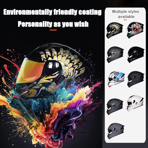 Bluetooth Modular Dual Visor Motorcycle Helmet FMVSS-218 DOT Approved Full Face Motocross Motorbike Helmet Adults Men Women Summer Lightweight Cool