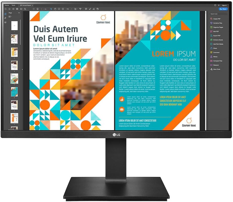 LG 24BP55Q-B 24" Monitor IPS HDMI DP Monitor, Black