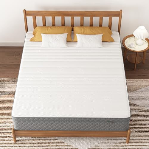 Full Mattress, 12 Inch Full Size Mattress with Cooling-Gel Memory Foam &Pocket Spring Hybrid, CertiPUR-US Certified, Medium Firm