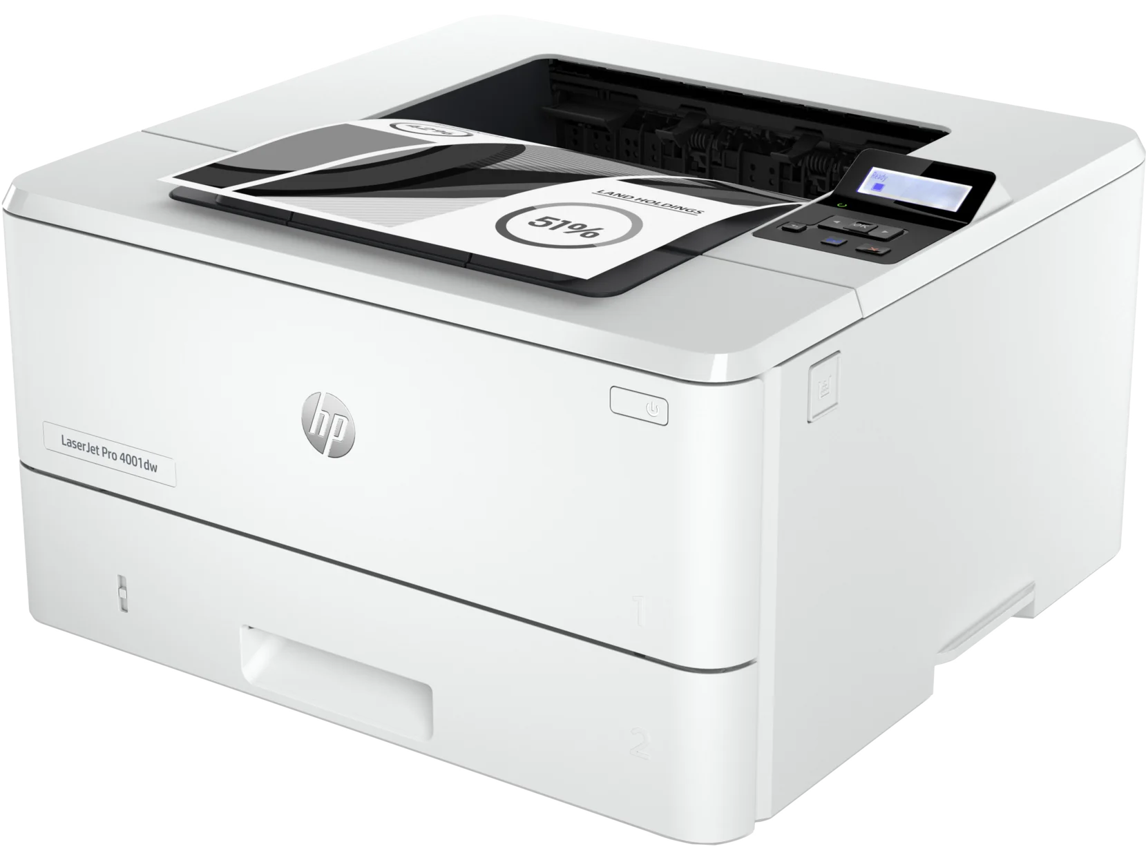 HP LaserJet Pro 4001dw Laser Printer, Black And White Mobile Print Up to 80,000