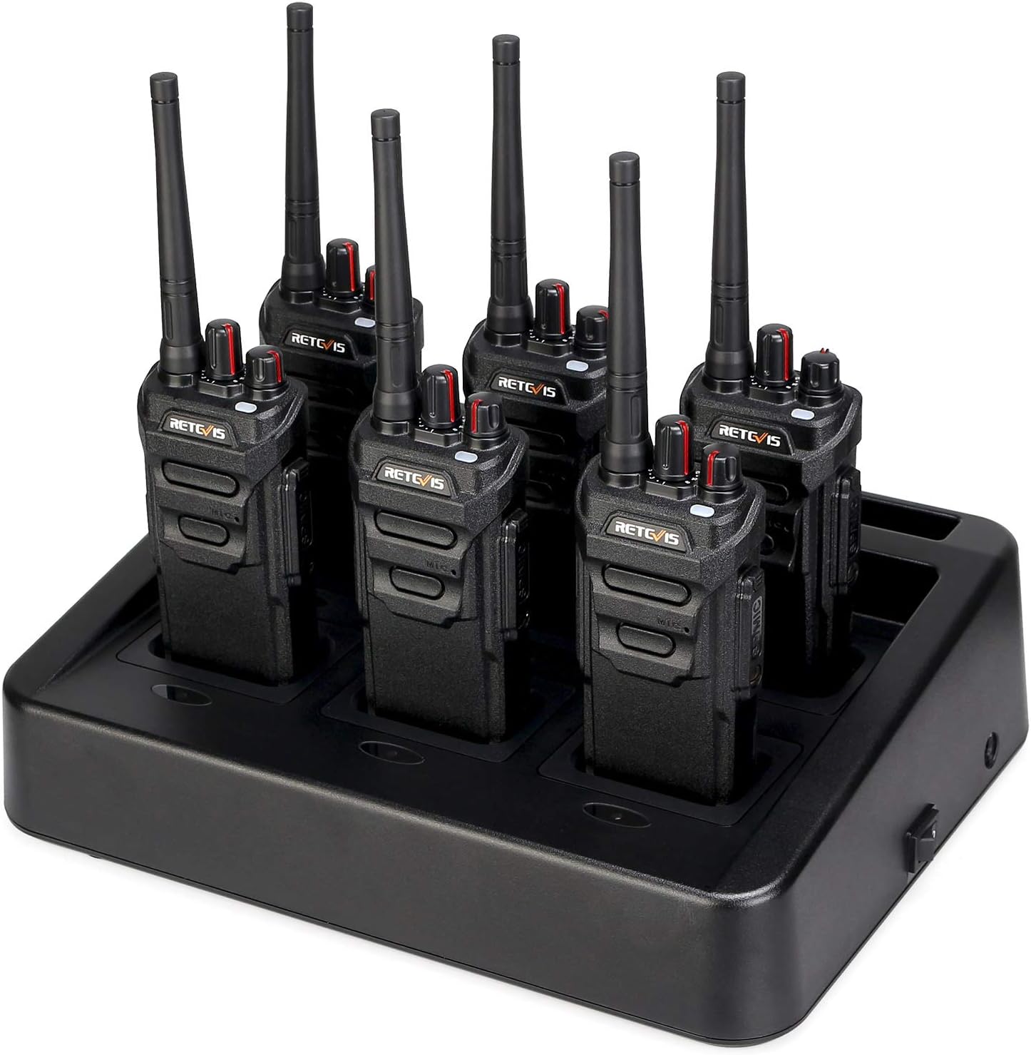 Retevis RT48 IP67 Waterproof Walkie Talkies for Adults,2 Way Radios Long Range,with 6 Way Multi Unit Charger,VOX,SOS Alarm