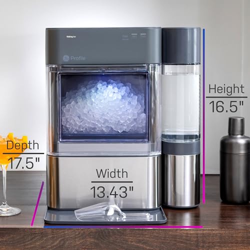 GE Profile Opal 2.0 XL with 1 Gallon Tank, Chewable Crunchable Countertop Nugget Ice Maker, Scoop included, 38 lbs in 24 hours