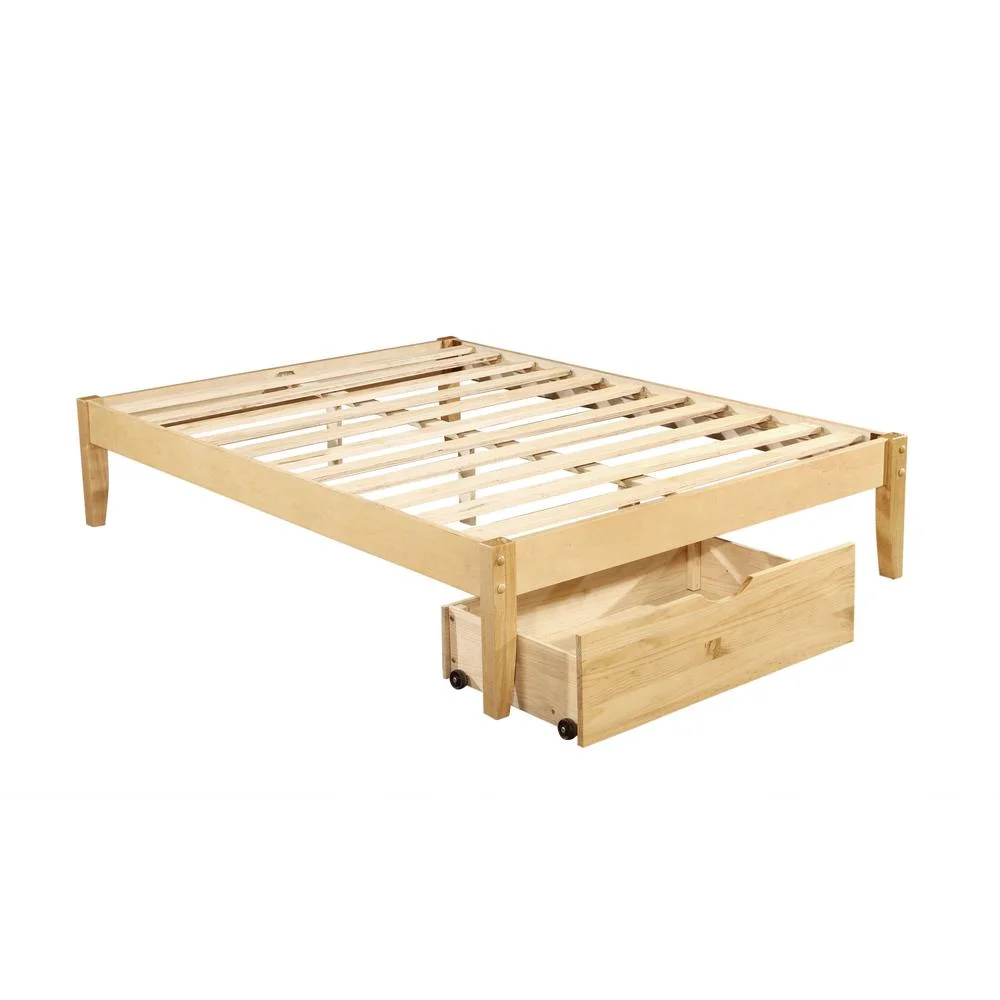Bella Esprit Drawers for Solid Wood Platform Bed Frame - Set of 2 in Natural