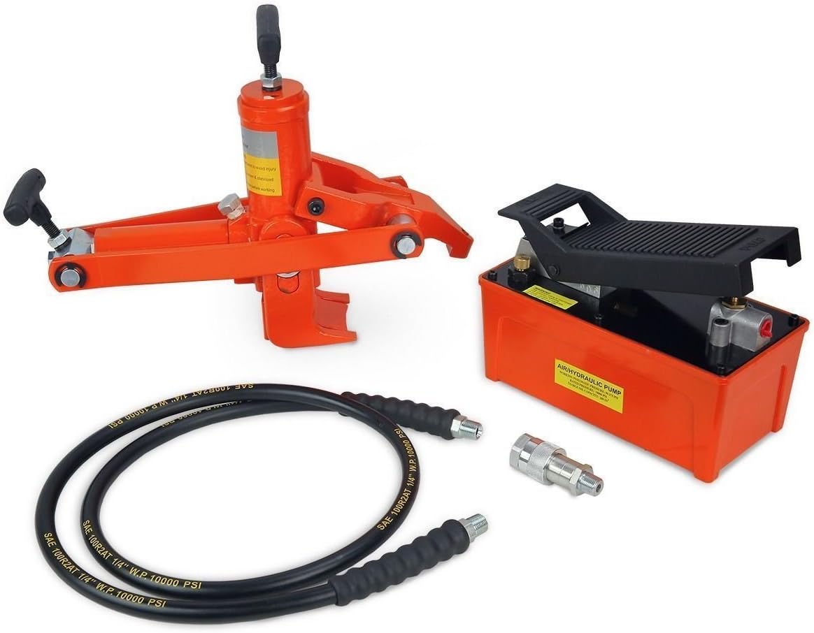 STKUSA Stark Bead Breaker 10000PSI Hydraulic Bead Breaker for Tractor Truck Tire Bead Breaker with Hydraulic Metal Foot Pump and Air Hose