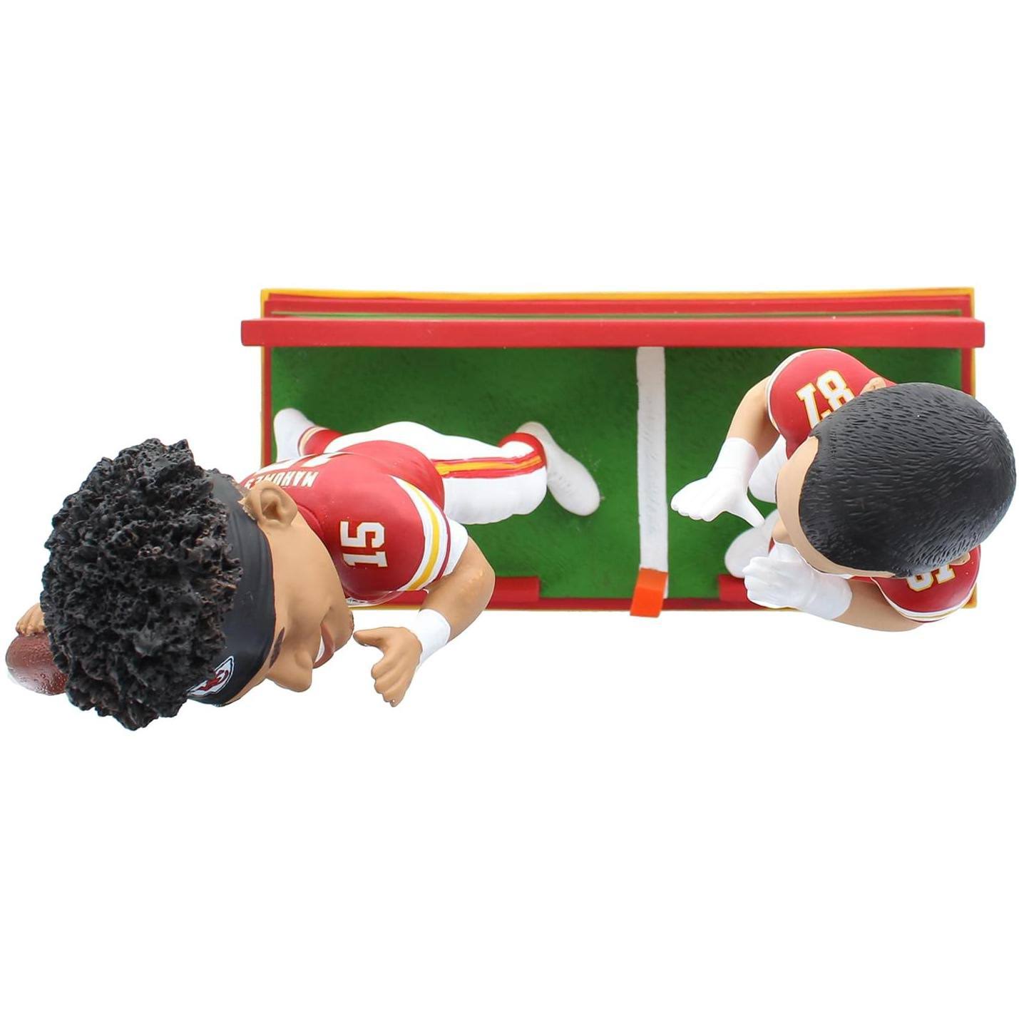 Kansas City Chiefs Patrick Mahomes u0026 Travis Kelce Dual NFL Resin Bobblehead Set