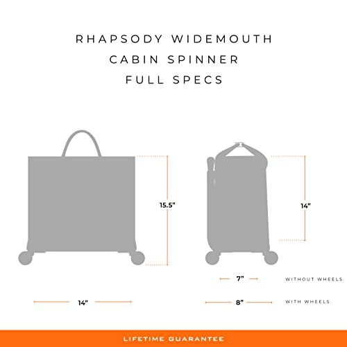 Briggs & Riley Rhapsody Softside Underseat Carry On Cabin Spinner, Black, Wide 16-Inch