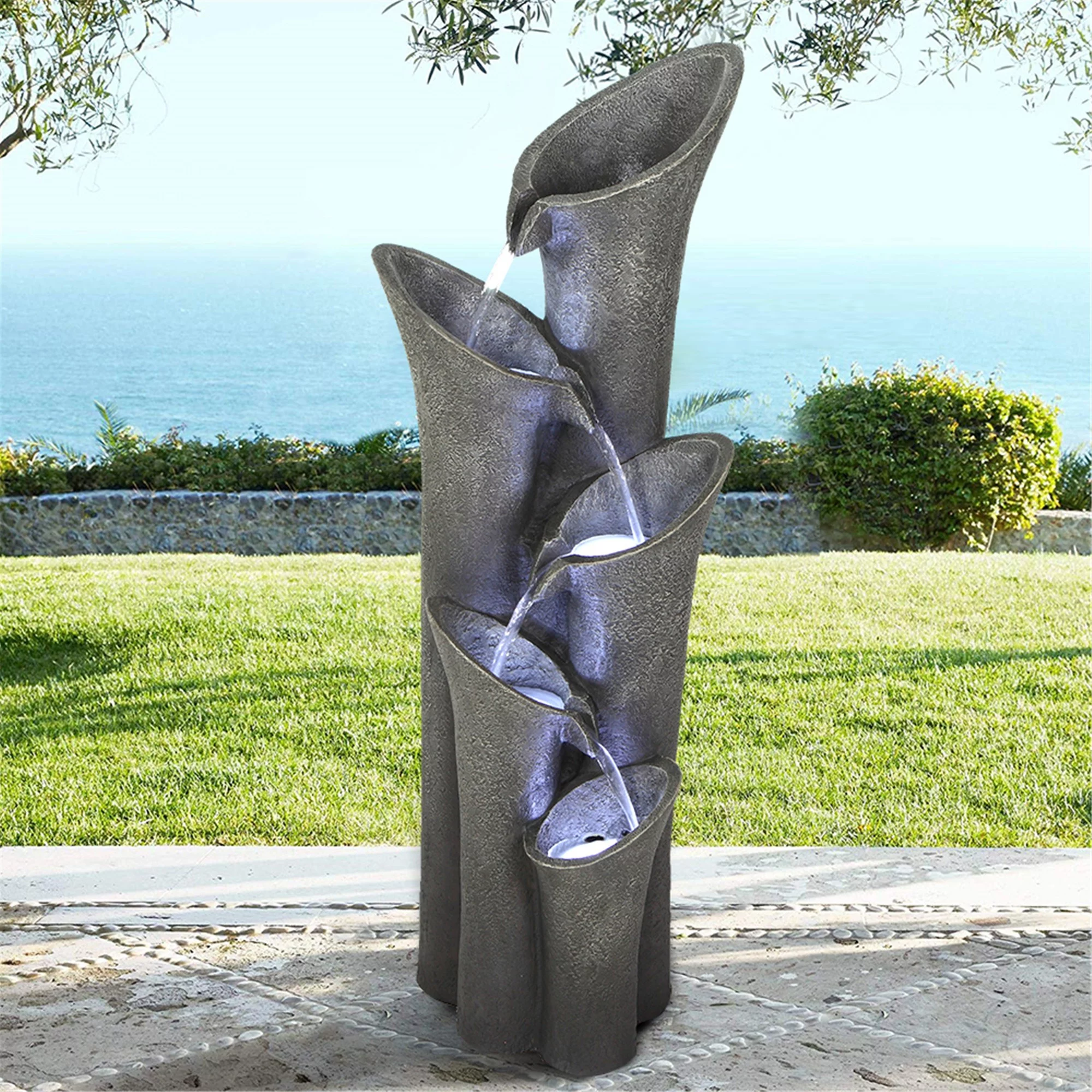 Genest Resin Fountain with LED Light - Radiant Selections