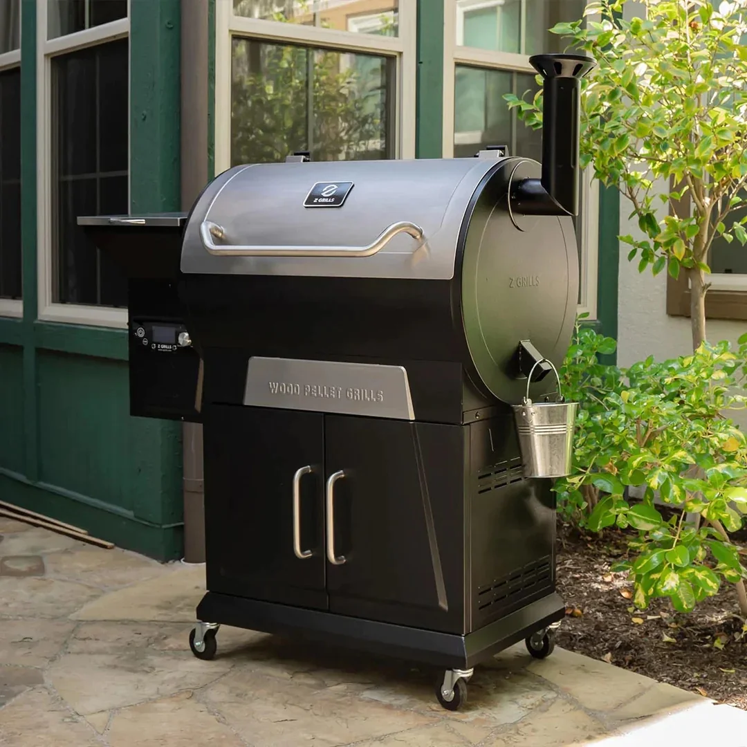Z Grills 700D4E WIFI Wood Pellet Grills & Smoker with PID Controller, 697 sq. in Cooking Area with Bluetooth Smart PID