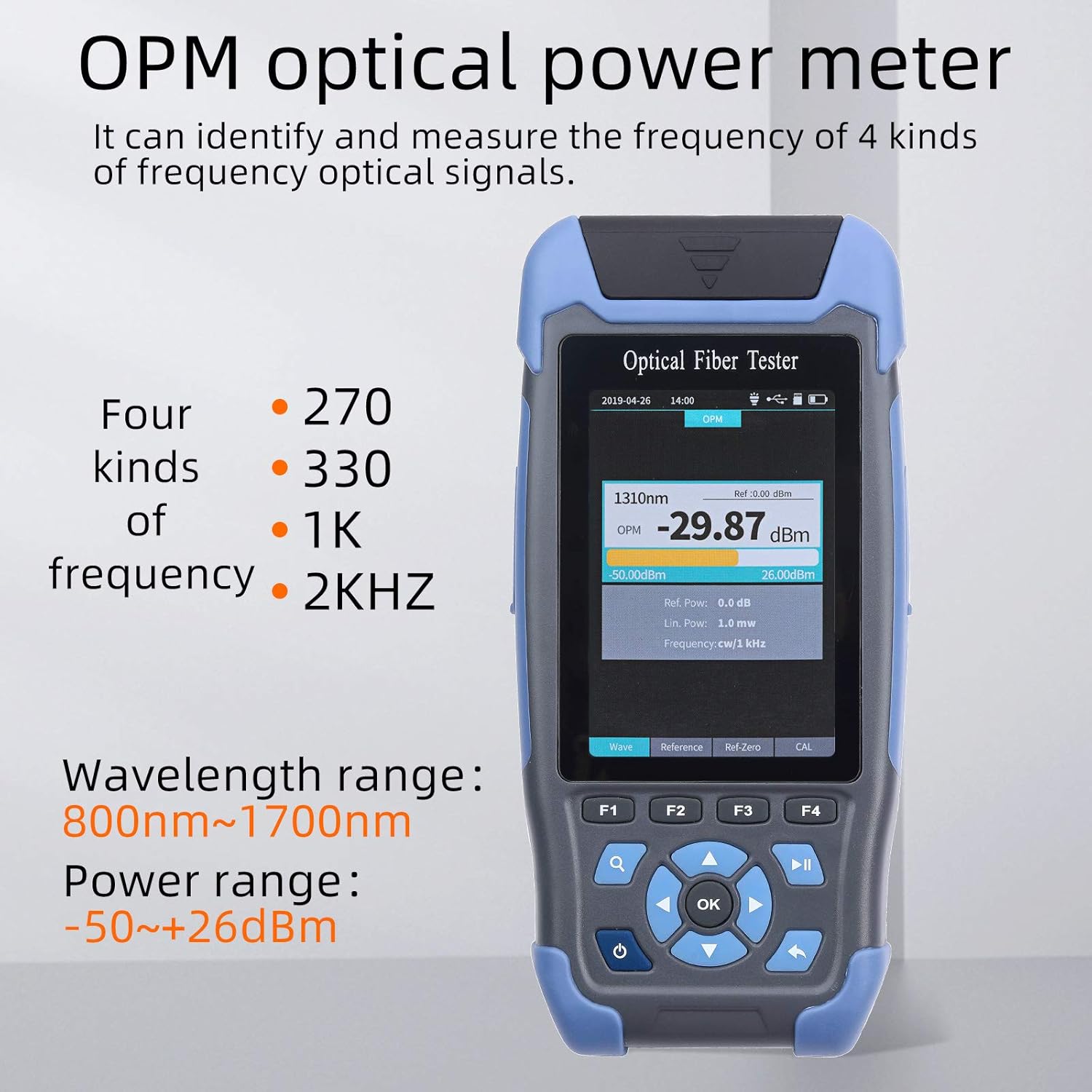 OTDR Fiber Optic Tester Mini-Pro 1310/1550nm SM Mulit Function Test OTDR Launch Cable Box Time Domain Reflectometer Cable Obstacle Detector with OPM