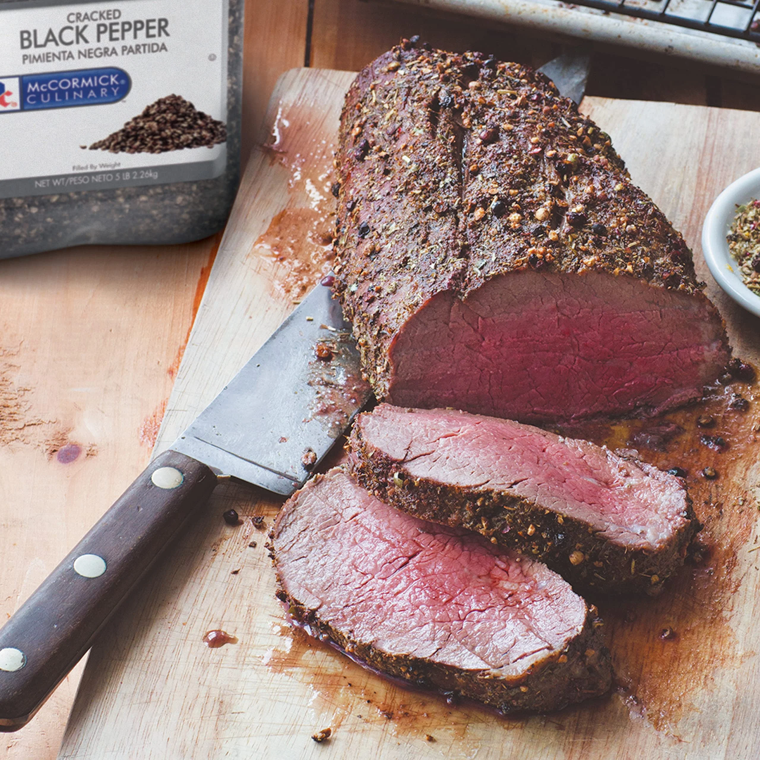 Mccormick Culinary Cracked Black Pepper, 5 Lb - One 5 Pound Container Of Bulk Coarse Black Pepper For Recipe Customization, Perfect On Kabobs, Steak
