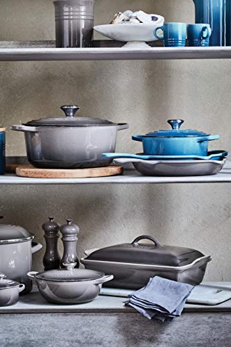 Le Creuset Stoneware Heritage Covered Rectangular Casserole, 4 qt. (12" x 9"), Cerise