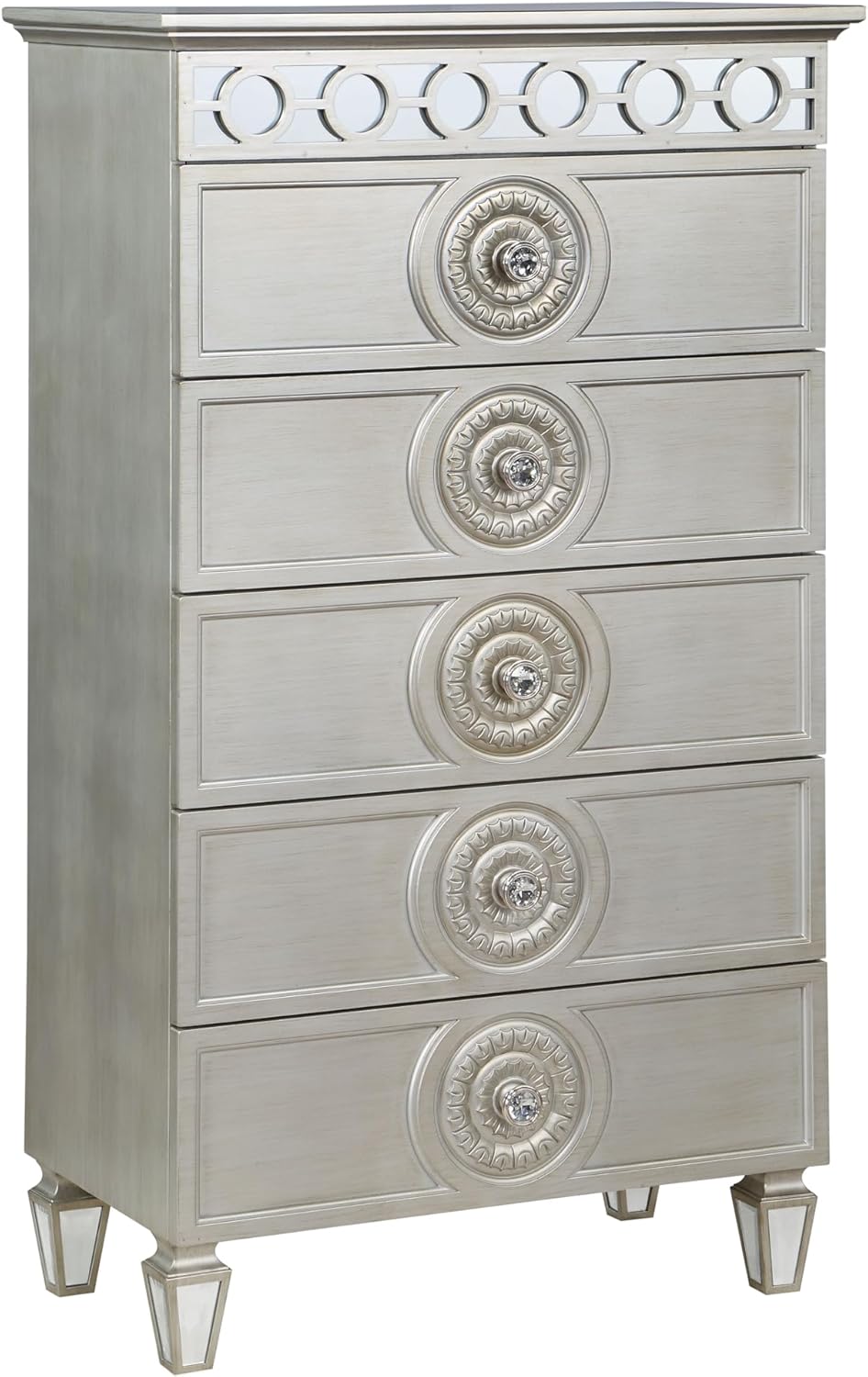 Varian Chest, Silver & Mirrored Finish BD01282