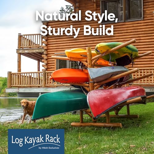 6-Place Kayak/Canoe Rack, Freestanding Kayak Storage Rack, Kayak Racks for Outdoor Storage, Surfboard Rack or SUP Storage Rack, Canoe Storage Rack