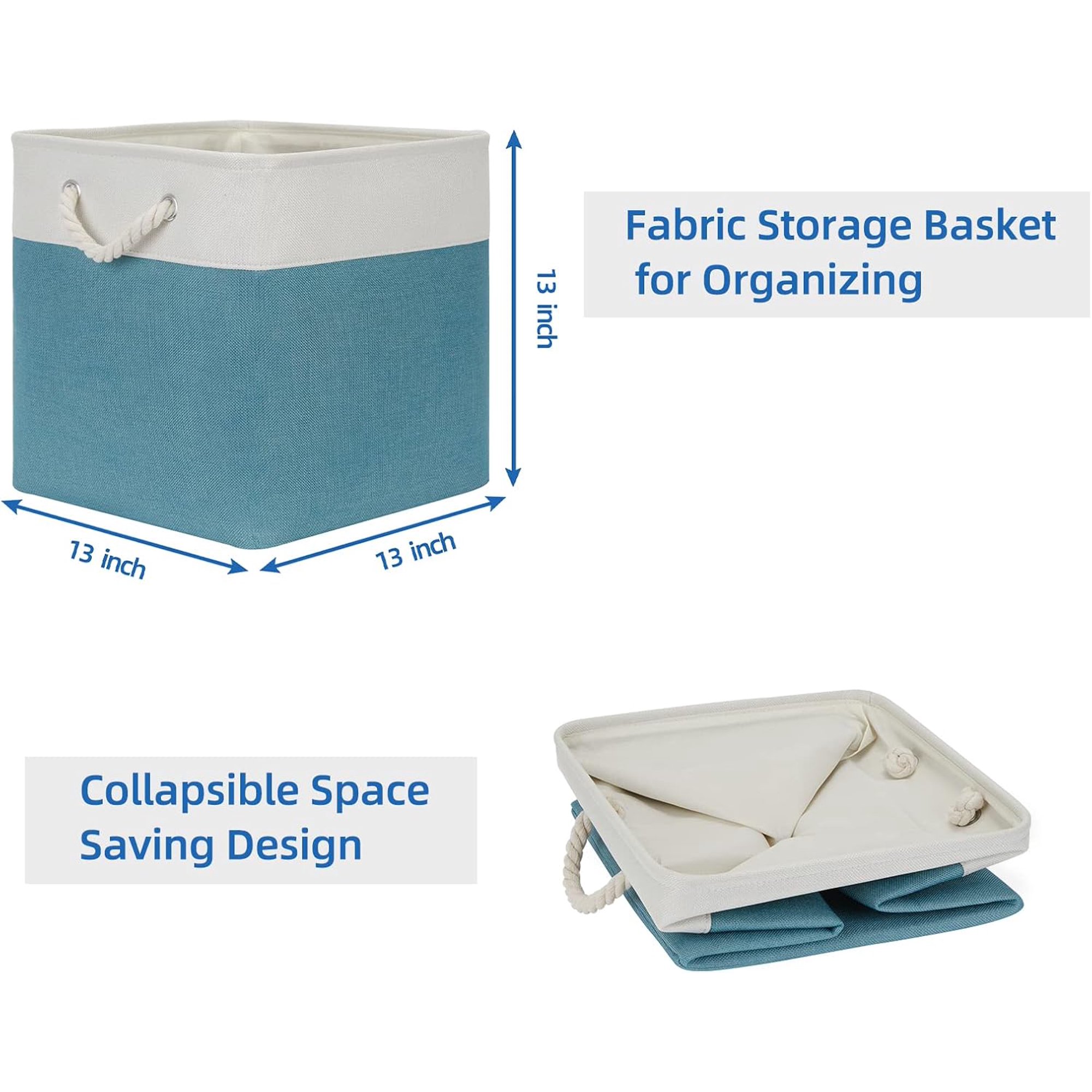 Fabric Storage Baskets Set Of 4 Storage Cube 13x13 Baskets for Shelf, Large Storage Basket for Gift Empty Baskets for Organizing
