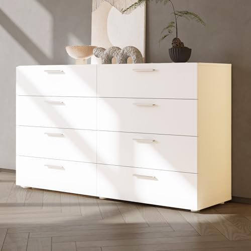 6 Drawer Dresser for Bedroom, Black Dresser Chest of Drawers, Wooden Bedroom Dresser TV Stand, Large Dresser Storage Chest with Deep Drawers