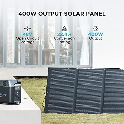 EF ECOFLOW Portable Power Station 3600Wh DELTA Pro, 120V AC Outlets x 5, 3600W, 2.7H Fast Charge, Lifepo4 Power Station, Solar Generator for Home Use