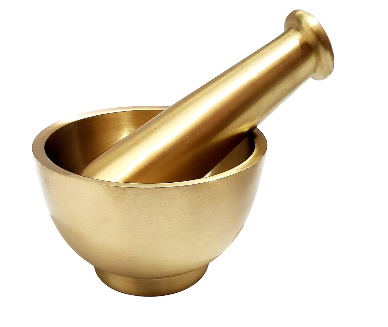 RK_ENTERPRISES Brass Mortar Pestle Set, 1 Piece, 4.5 Inches, Gold