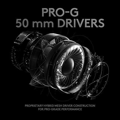 Logitech G Pro X Wired Gaming Headset: Blue VO!CE Detachable Boom Mic, DTS 7.1, 50 mm Drivers, USB/3.5mm Aux, Spare Memory Foam Ear Pads