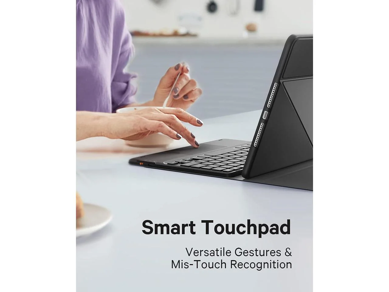 Touchpad Keyboard Case for iPad 10th Generation 10.9 inch 2022 A2696 A2757 A2777 Smart Stand Cover with Detachable Wireless Magnetic Keyboard