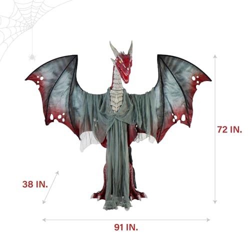 Haunted Hill Farm Motion-Activated 7.5-Ft. Tall Smoldering Ghoul