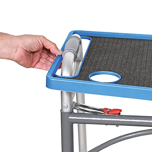 Support Plus Walker Tray Table - Mobility Table Tray for Walker, Non Slip Walker Tray Mat, Walker Accessories Mat, Cup Holder for Walker (21"x16")