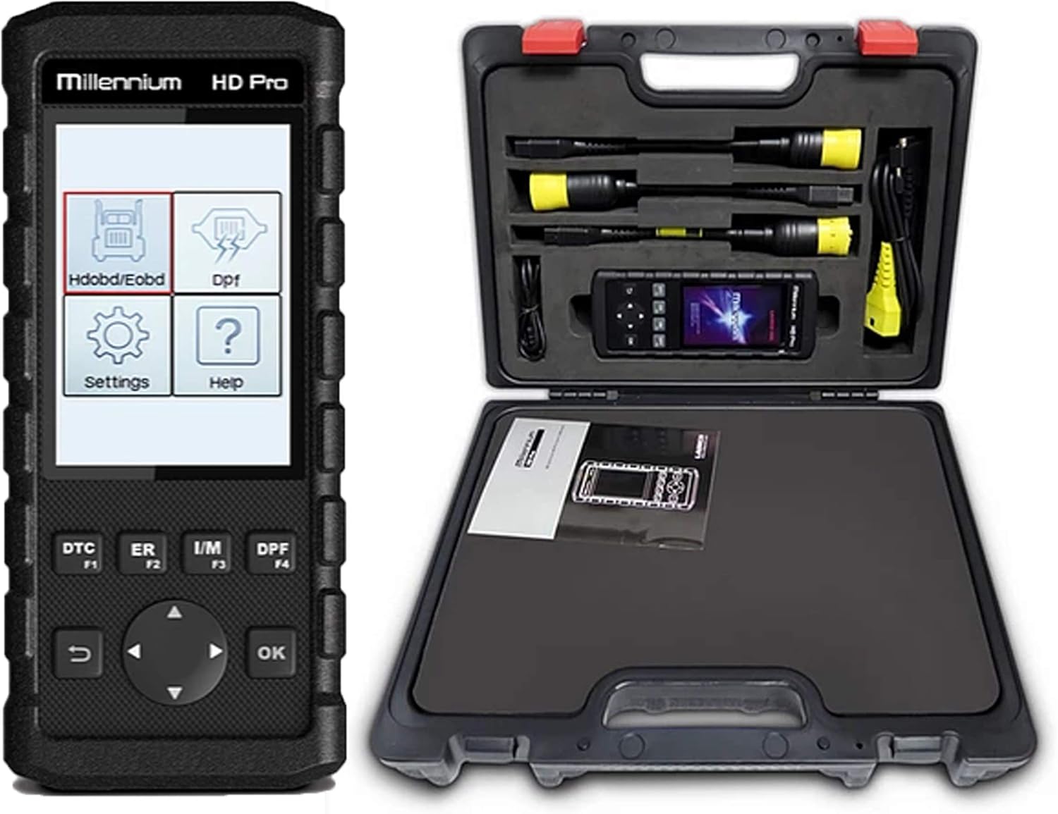 Launch Tech Millennium HD Pro Professional Code Scanner Tool with PDF for Automotive Engine Fault Code Reader, Diagnostic Scanner Tool