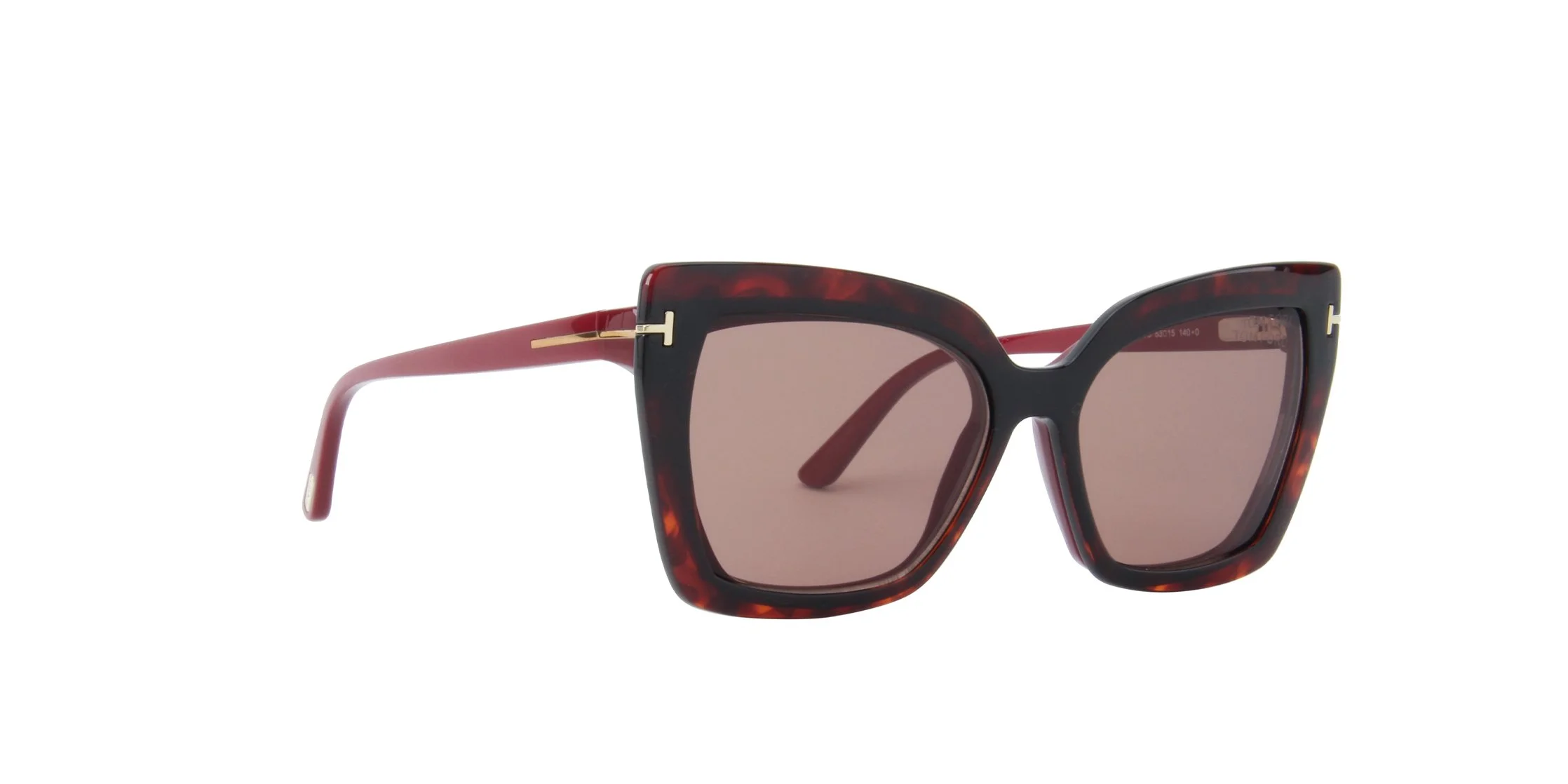 Tom Ford 5641 075 Red Eyeglasses 2 Clips (Black Gray Gradient & Havana Brown)