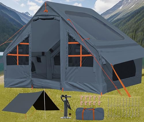 SHANQUAN Inflatable Tent with Pump,4-6 Person Instant Glamping Camping Tents House