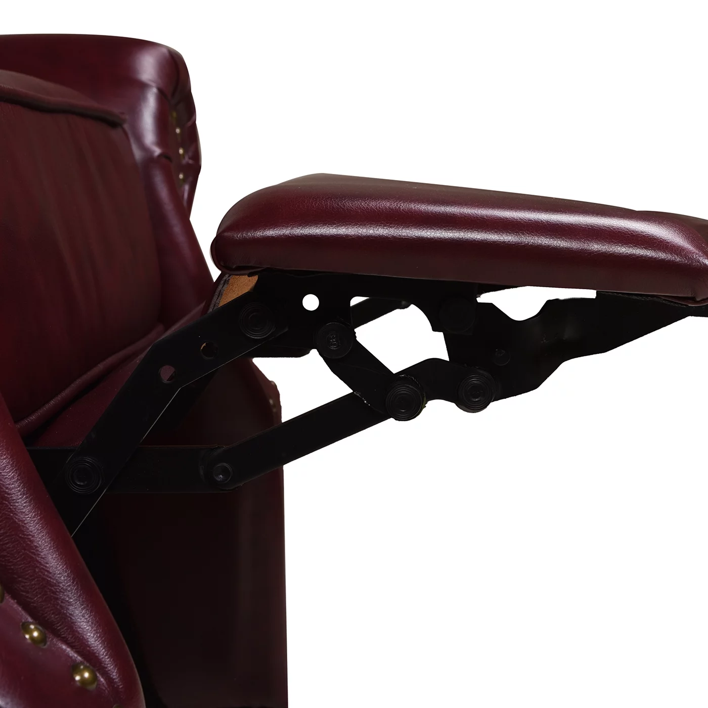 Charlie Design Auden 34" Manual Recliner Accent Chair, Heritage Red Bonded Leather