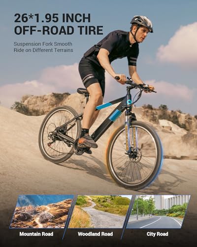 Electric Bike for Adults,36V Built-in Invisible Removable Battery,350W Brushless Motor(Peak 450W) Electric Mountain Bike