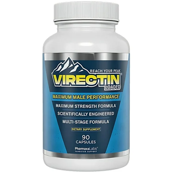 Virectin 90 Capsules Mens Wellness Supplement for Vitality, Stamina, Circulation & Testosterone Support - Kansas Nuitrition - HNZSDS