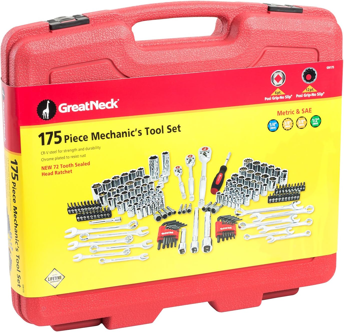 GreatNeck® 175 Piece Mechanic's Tool Set