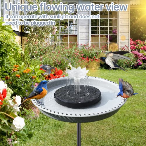 Solar Powered Bird Bath with Fountains for Hummingbirds