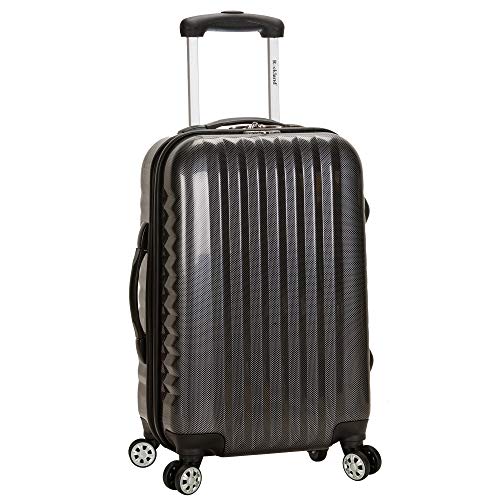 Rockland Melbourne Hardside Expandable Luggage with Spinner Wheels, 2TONENAVY, 2 Piece (20/28)
