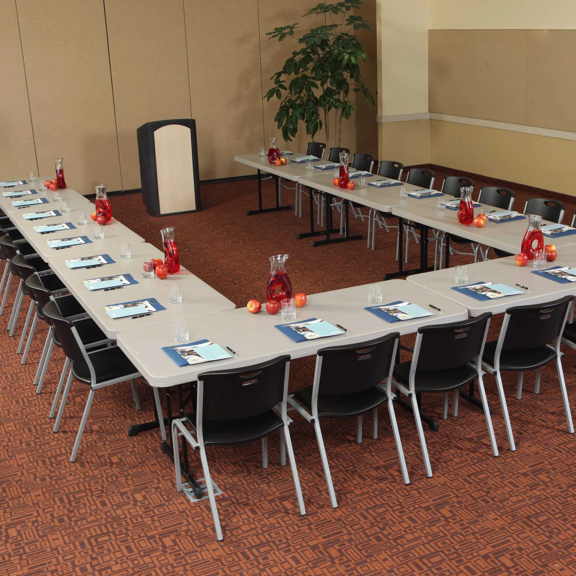 Lifetime 6 Foot Rectangle Folding Table, Indoor/Outdoor Professional, Putty (80126)